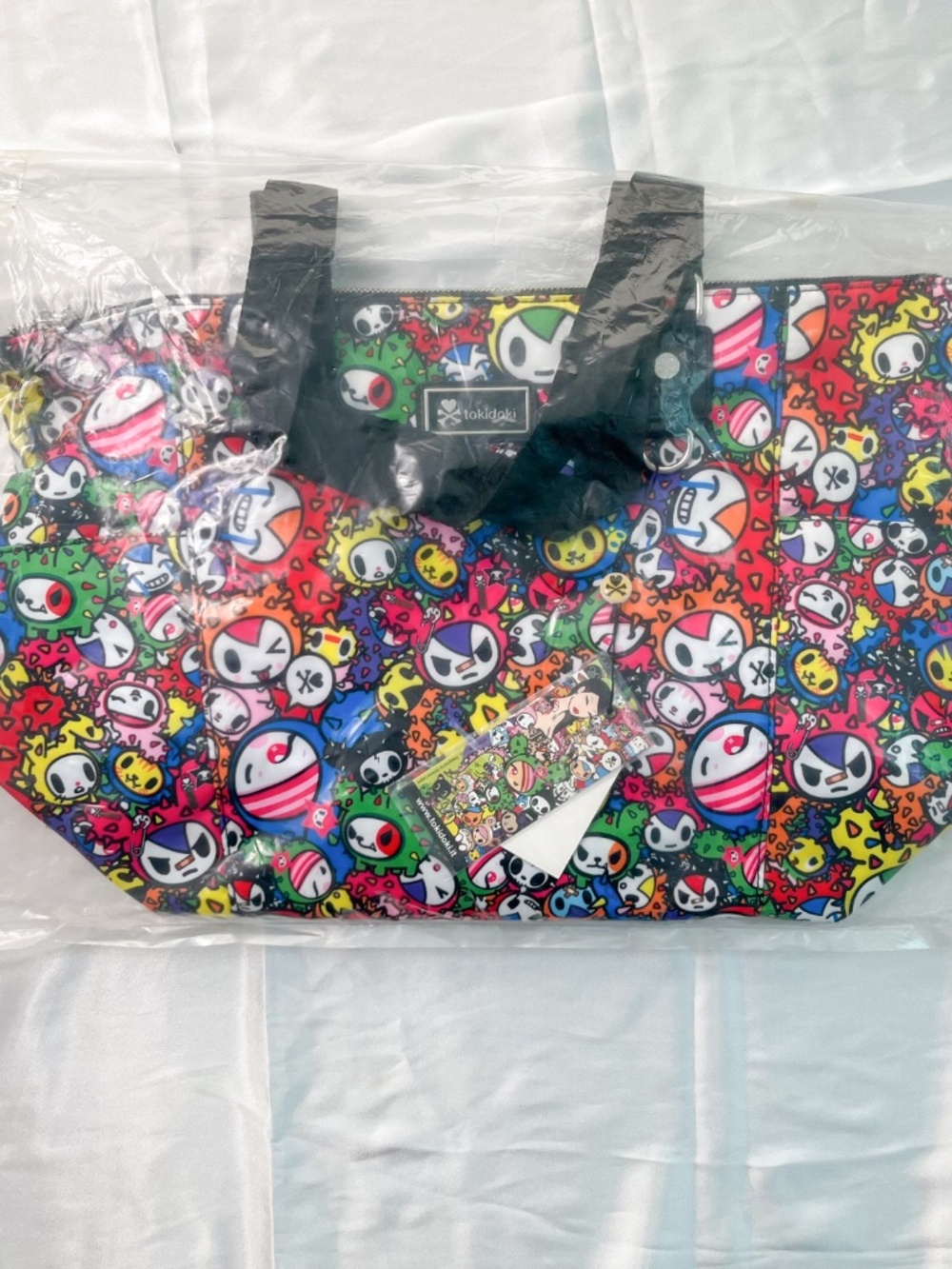 Tokidoki Cactus Friends Zipper Tote Shoulder Bag Purse Vintage Sandy Rainbow New - Picture 13 of 14